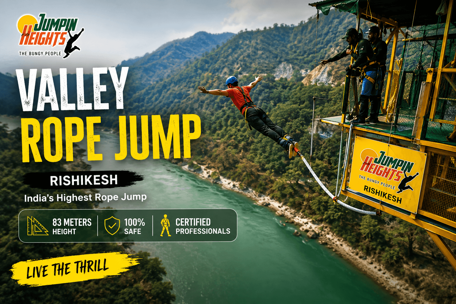 Valley Rope Jump in Rishikesh by Jumpin Heights