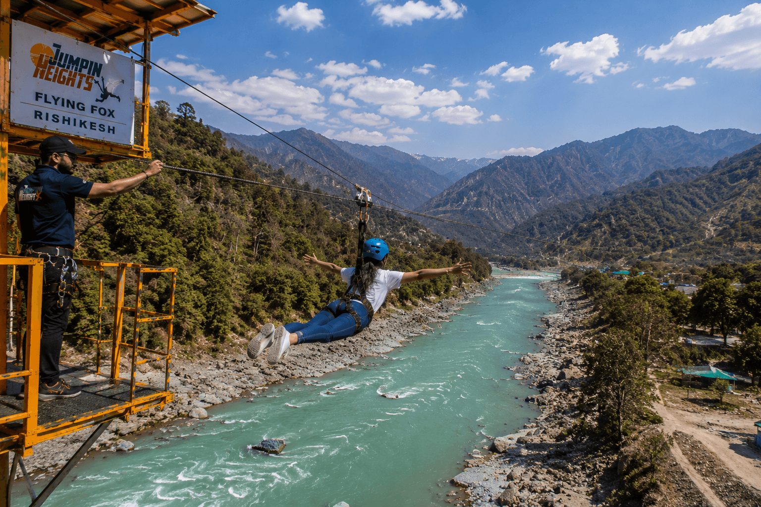 Flying Fox (Solo) in Rishikesh by Jumpin Heights